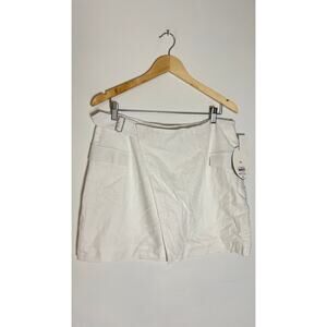 Scoop White Belted Envelope Mini Skirt